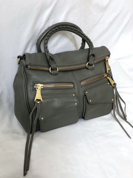 Aimee Kestenberg Soho Satchel Gray Leather Bag