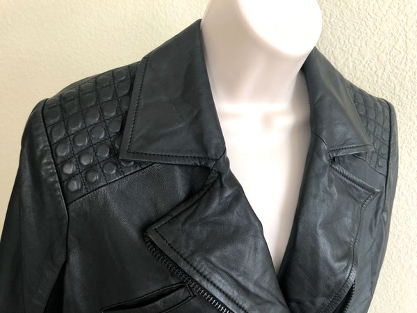 Trouve Nordstrom Size Large Black Leather Jacket - CLEARANCE