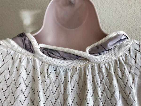 Ted Baker Size Medium Ivory Top with Scarf - CLEARANCE