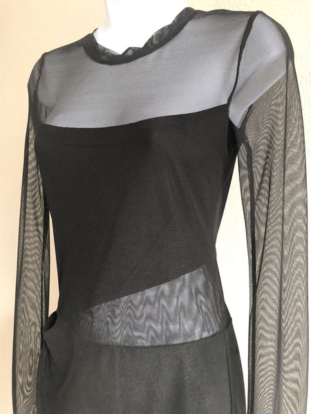 BCBGMaxazria Size XS - NEW - Black Mesh Mini Dress
