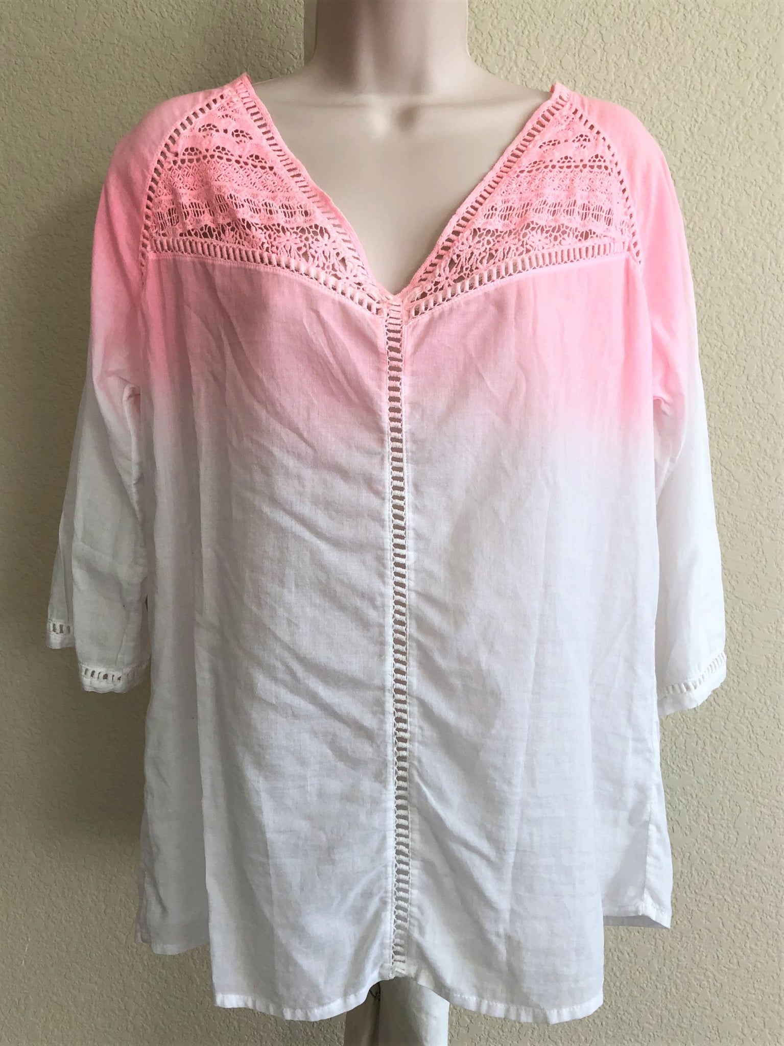 Maison Scotch Medium Pink White Ombre Top