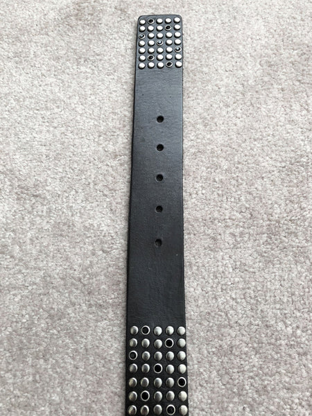 Joe's Jeans XS Black Leather Studded Belt