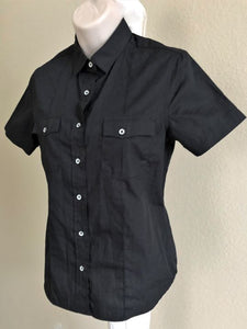 Rag & Bone Size XS Black Button Top