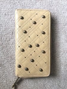 Elliott Lucca Beige Studded Wallet