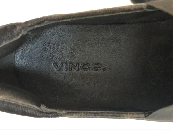 VINCE NEW Size 6.5 Corbin Black Velvet Sneakers