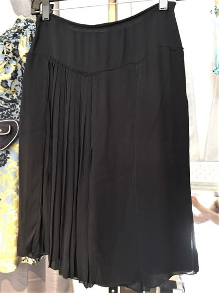 PRADA Authentic Size XS Black Chiffon Beaded Skirt