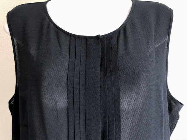 ESCADA LARGE Black Sheer Silk Tank Top