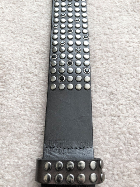 Joe's Jeans XS Black Leather Studded Belt