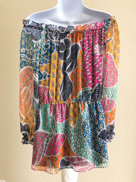 Diane von Furstenberg Size 10 Camila Silk Top