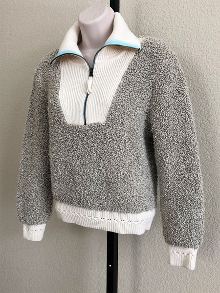 MOTH Anthropologie MEDIUM Gray Nubby Sweater