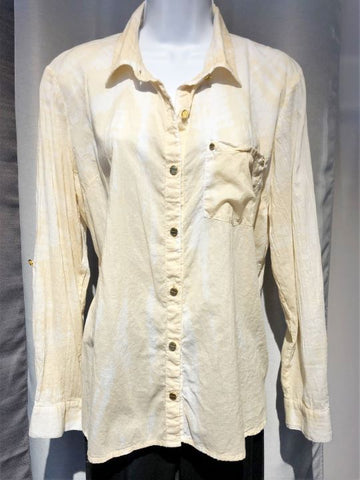 Michael Kors Size XL Cream Tie Dye Shirt