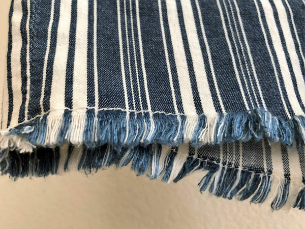 7 for All Mankind Size 10 Denim Striped Shorts - CLEARANCE