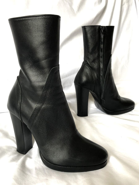 Studio Tomboy Size 6.5 Black Leather Boots - RARE!