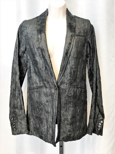 J Brand Size 2 Charcoal Metallic Blazer - CLEARANCE