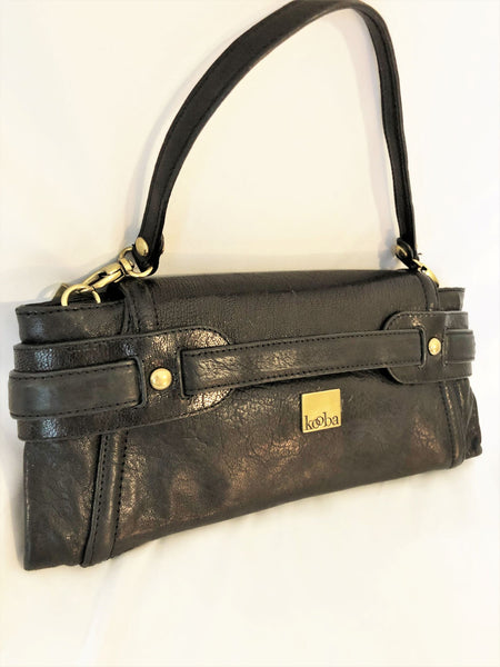 Kooba Black Leather Clutch Bag