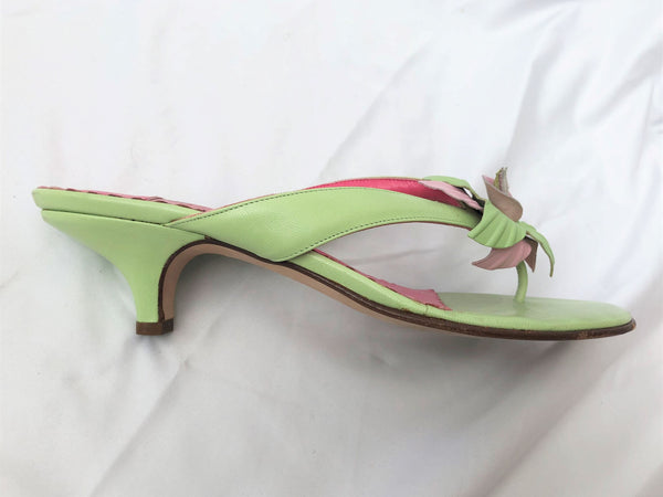 Lilly Pulitzer Size 8 Flyer Leather Thong Sandals