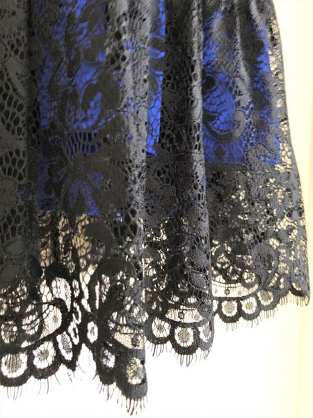 Moulinette Soeurs Anthropologie Size 6 Blue Silk Lace Dress