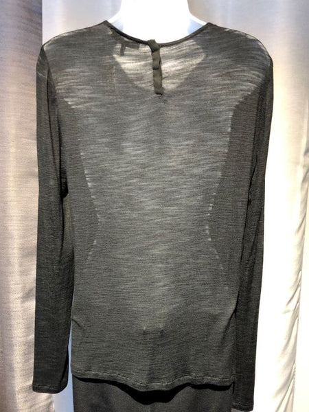 Halston Heritage MEDIUM Black Keyhole Top - CLEARANCE