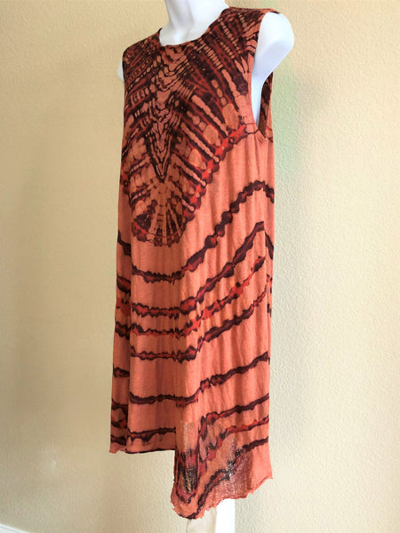 Raquel Allegra SMALL Orange Tie Dye Dress