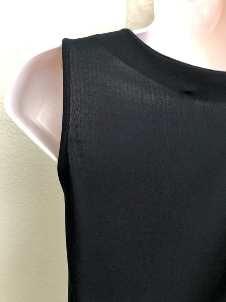 Piazza Sempione Size Small Black Chain Neck Top