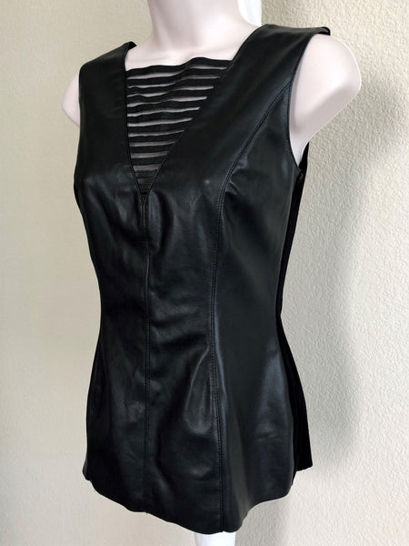 Bailey44 Size XS Black Leather Top