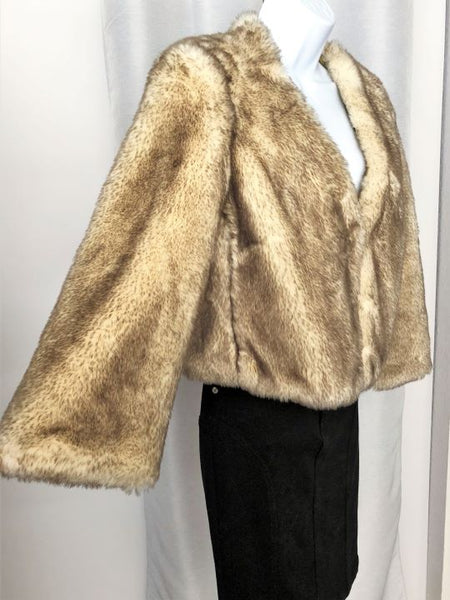 Idra Anthropologie Size 12 Faux Fur Coat