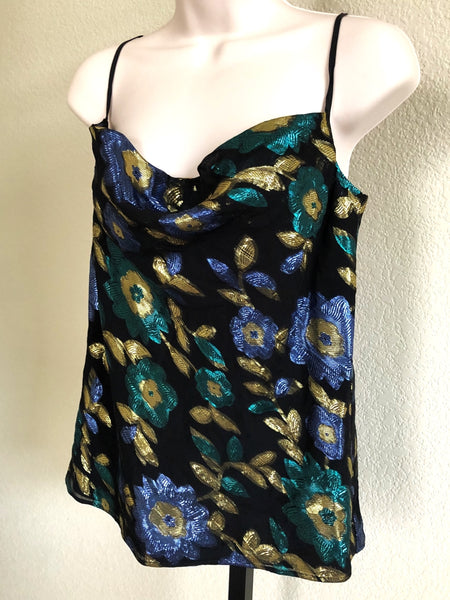 Lovers + Friends NEW Size XS Metallic Floral Rhode Cami