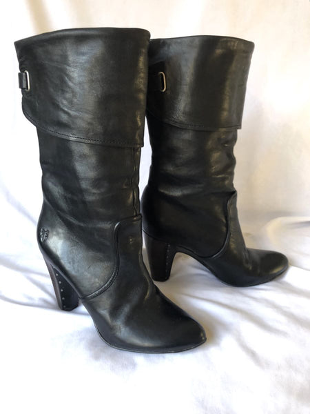 Frye Size 9 Bethany Black Leather Boot