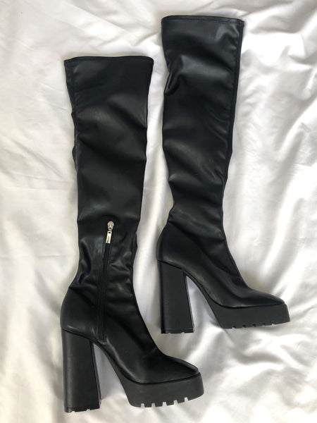 Schutz Darlyn Size 6 Vegan Leather Over the Knee Boots