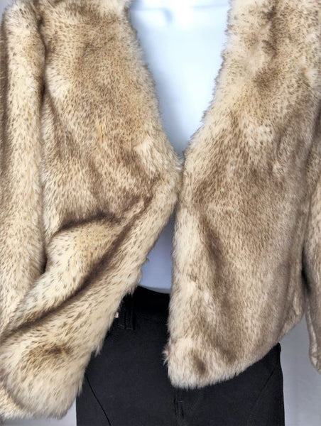 Idra Anthropologie Size 12 Faux Fur Coat