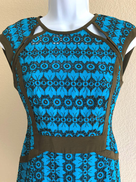 Nanette Lepore Size 2 Castille Blue Lace Dress