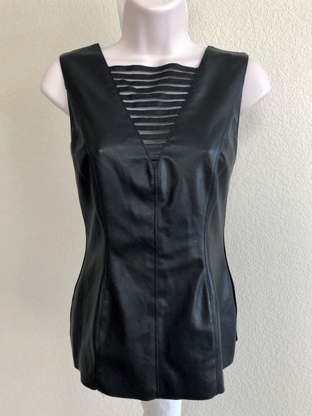 Bailey44 Size XS Black Leather Top