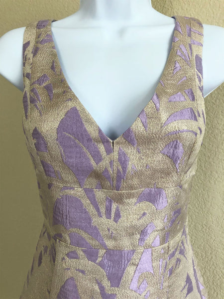 Kate Spade Size 0 Minae Lavender and Gold Dress