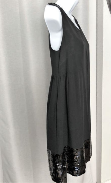 See by Chloe Size 6 Black Silk Sequin Dress - $500 RETAIL