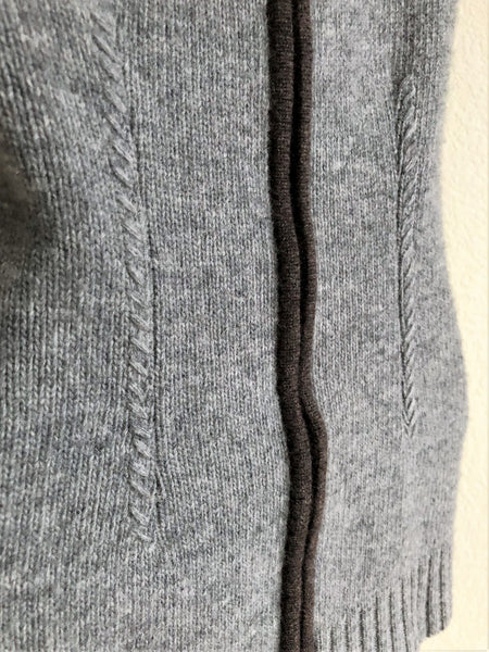 BCBGMaxazria Size XS Gray Back Zip Sweater