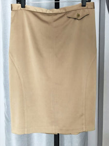 BCBGMaxazria Size 8 Gold Pencil Skirt