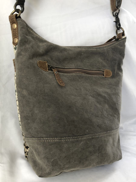 Myra Bag Mixed Media Hobo Cross Body