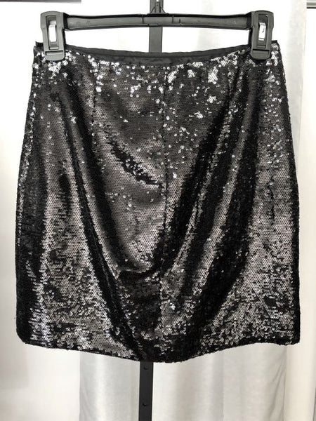 Armani Exchange Size 0 Black Sequinned Mini Skirt