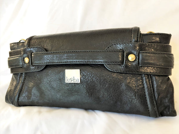 Kooba Black Leather Clutch Bag