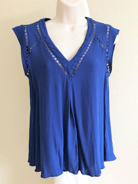 Rebecca Taylor Size 8 Blue Top - CLEARANCE
