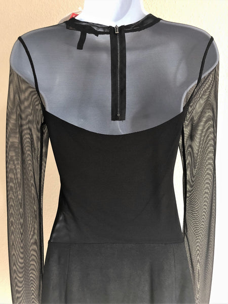 BCBGMaxazria NEW Size XS Black Mesh Mini Dress