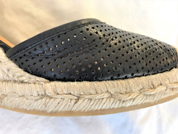 Marc by Marc Jacobs Size 6.5 Black Leather Espadrilles