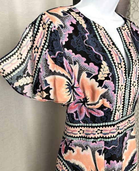 Nanette Lepore Size 6 Silk Floral Dress