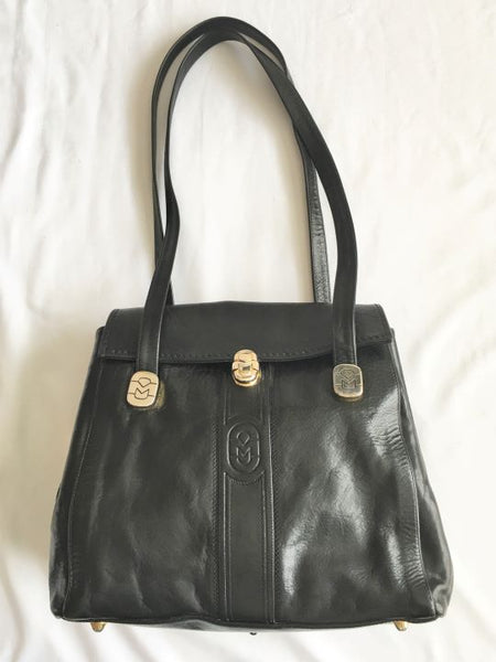 Marino Orlandi Vintage Black Leather Bag - CLEARANCE