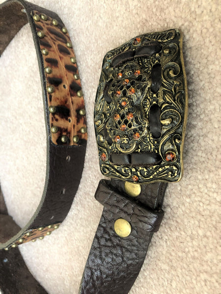 Leatherock Size SMALL Brown Leather Belt