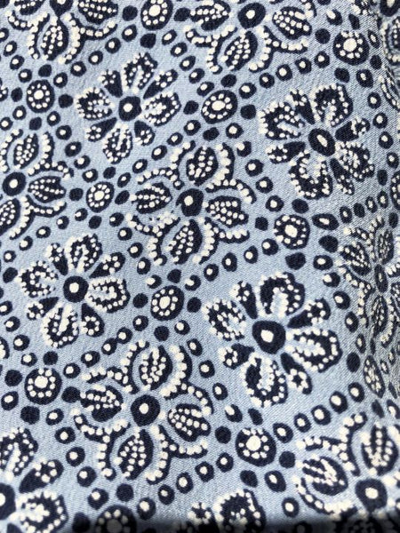 Joie LARGE Light Blue Sleeveless Silk Print Top - CLEARANCE