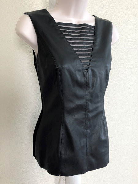 Bailey44 Size XS Black Leather Top