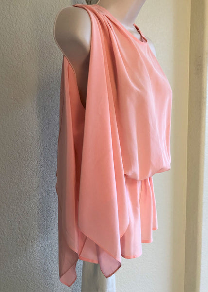 BCBGMaxazria NEW SMALL Pink One Sleeve Top