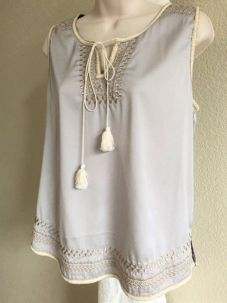 Comme Toi Anthropologie MEDIUM Gray Tank Top