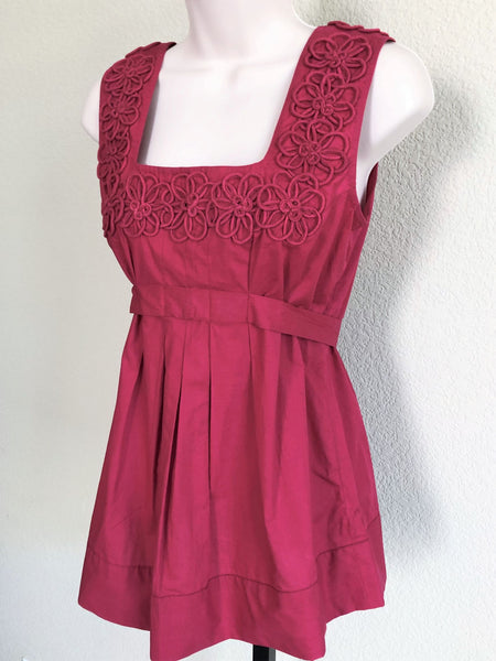 Yoana Baraschi Anthropologie NEW Size 2 Magenta Top